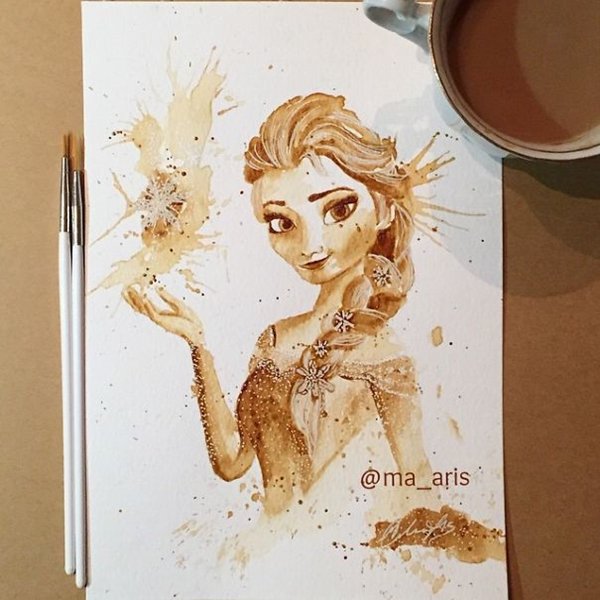 Minuman Kopi Jadi Karya Seni yang Indah Dari Tangan Seniman Ini Gan!