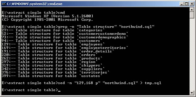 [SHARE] Extract satu tabel dari file backup mysqldump