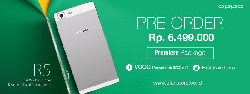 Smartphone Tertipis Dunia Oppo R5 Hadir ke Indonesia dengan Harga 6,5 Juta Rupiah