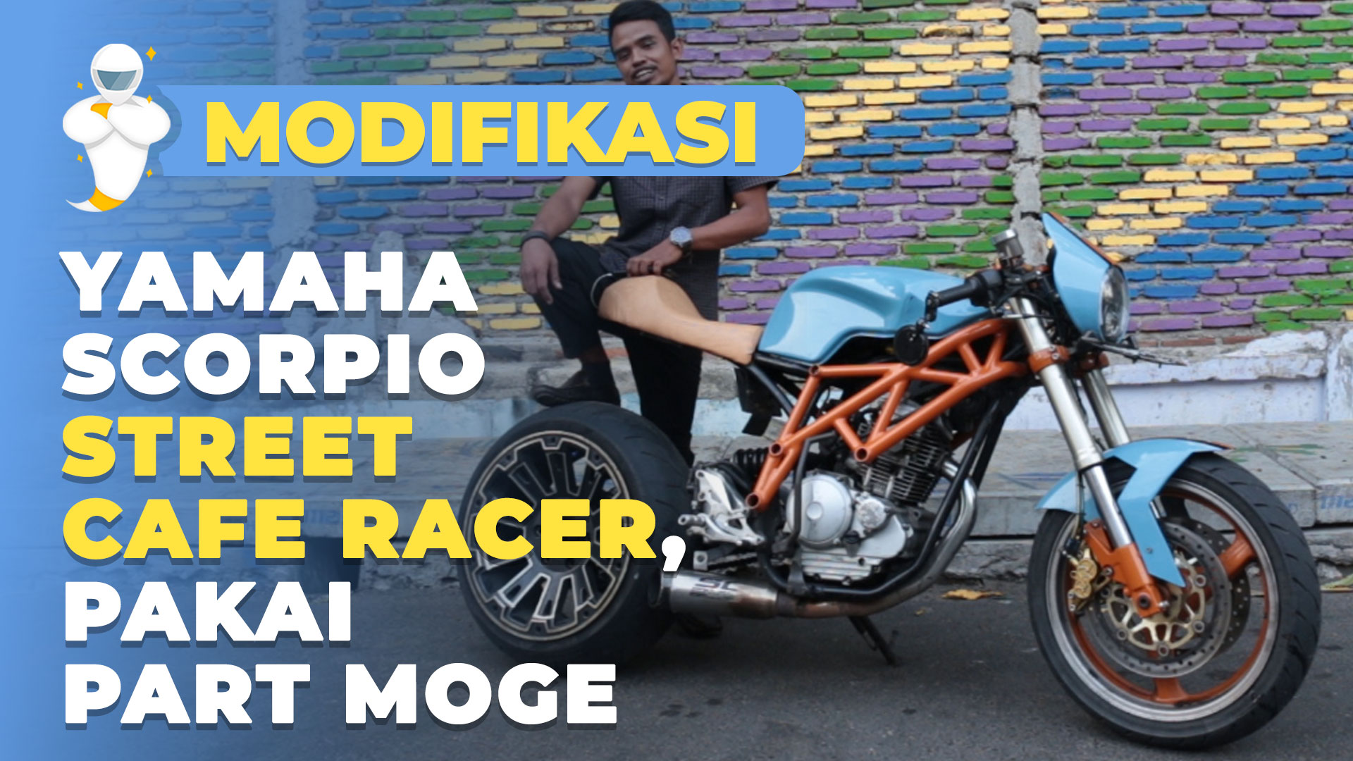 Yamaha Scorpio Street Cafe Racer, Pakai Part Moge