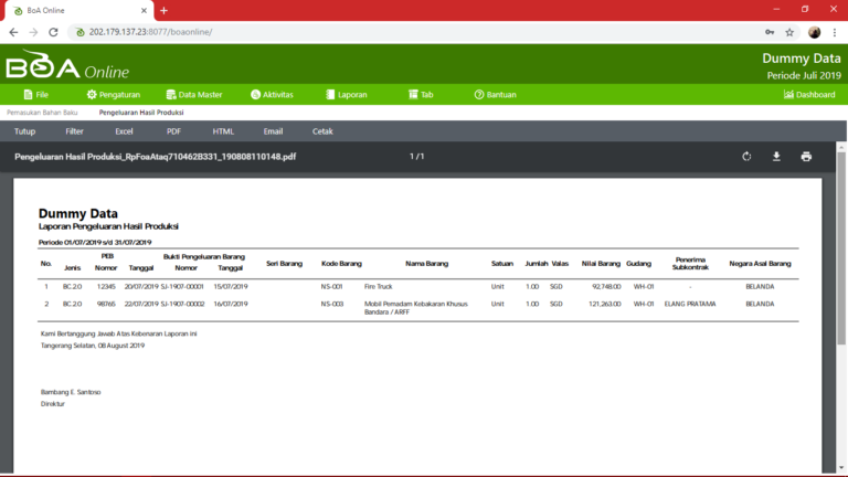 Contoh Laporan KITE Dengan Sistem IT Inventory &#91;Pengusaha Exim Wajib Baca&#93;