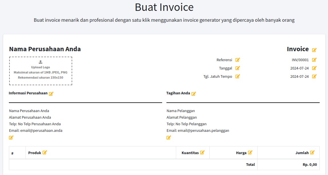 &#91;GRATIS&#93; Nota Digital: Buat Invoice Tanpa Signup Langsung Jadi