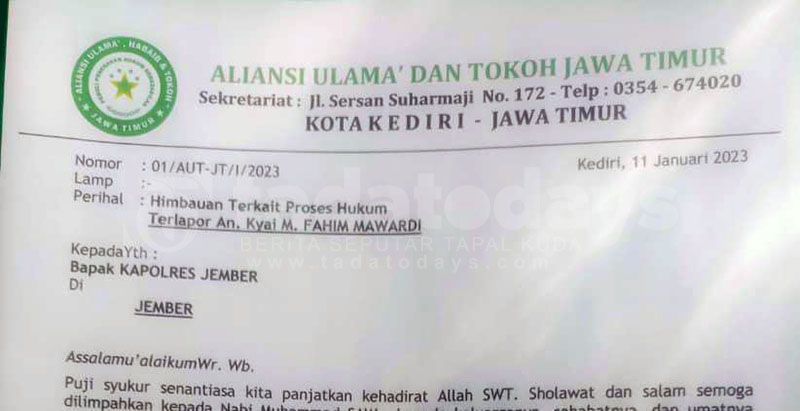 Aliansi Ulama dan Tokoh Jawa Timur Bela Ustadz Fahim Mawardi