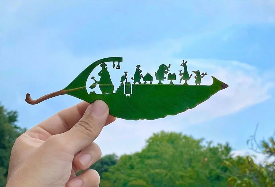 5 Kreasi Seni Daun yang Artistik, Bisa Jadi Beragam Bentuk