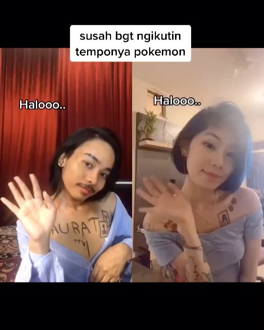 5 Potret Giswaldani Harris, Seleb Tiktok Berkumis yang Pandai Tirukan Gaya Artis