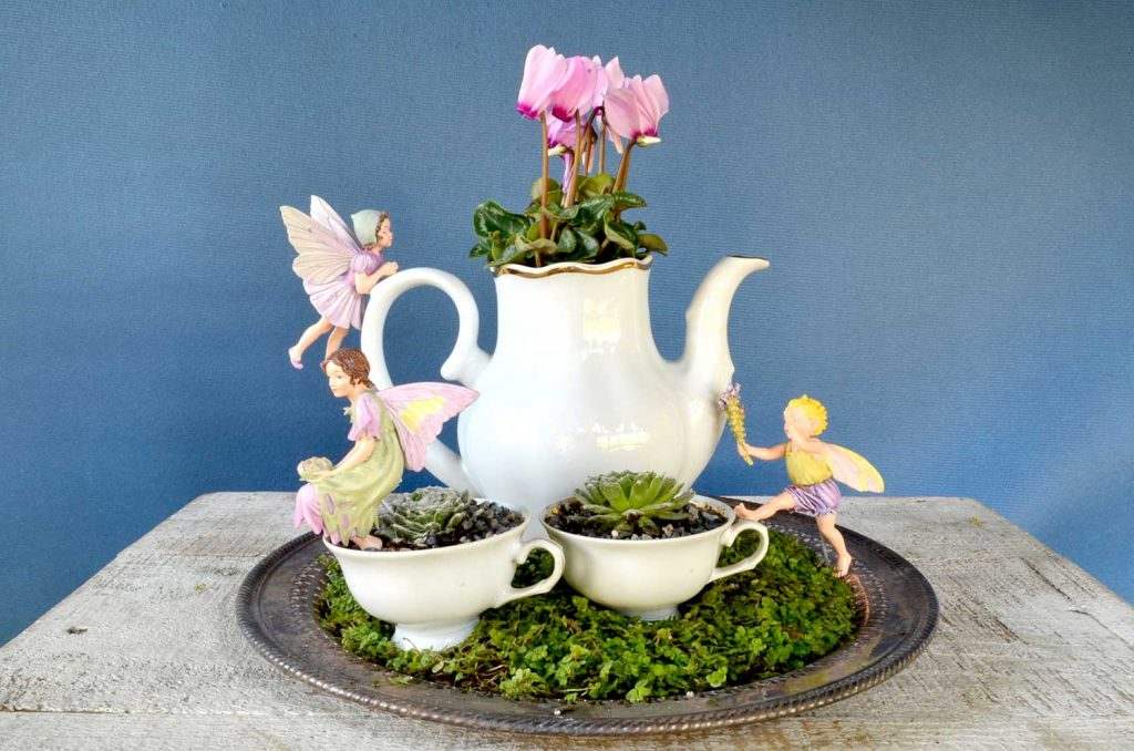 5 Miniatur Taman di Atas Cangkir, Ada Rumahnya Juga