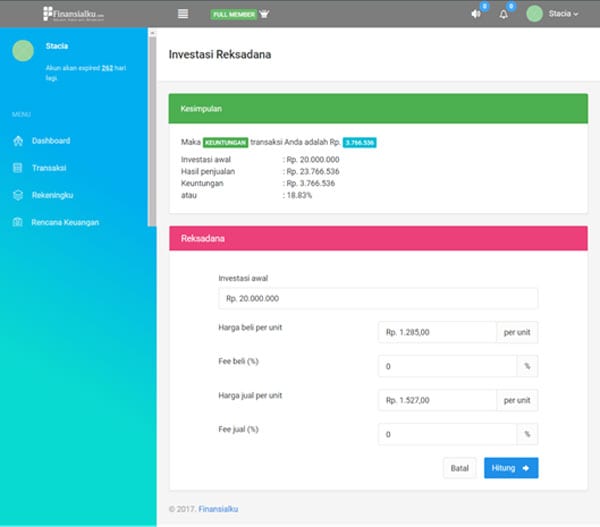 Ini Cara Menghitung Keuntungan Reksa Dana dengan Aplikasi Finansialku