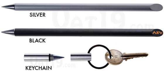 inkless pen : pulpen yg di klaim bisa dipakai sampai 25 tahun (pemakaian normal)