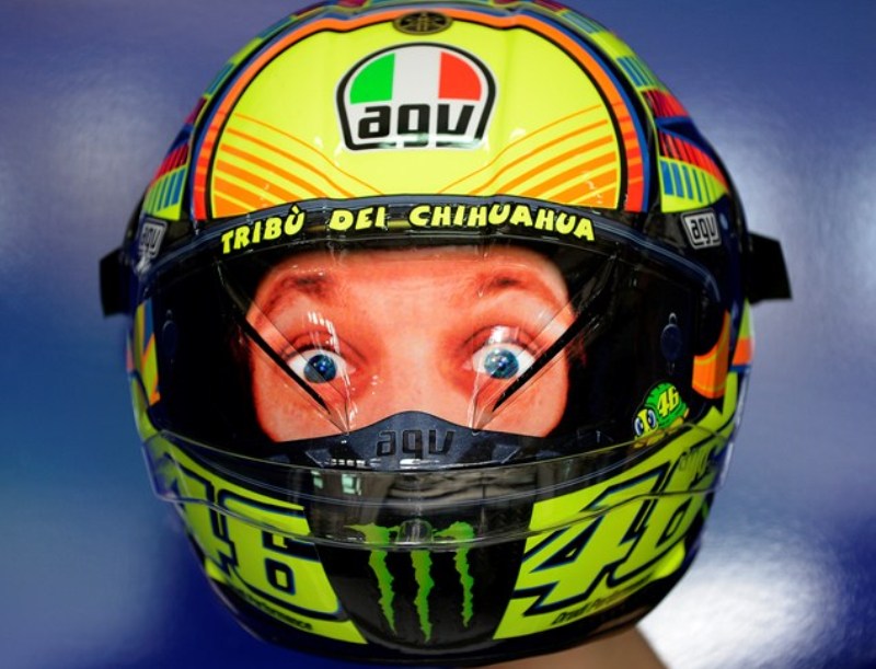 7 Tes Keamanan Helm Valentino Rossi di MotoGP