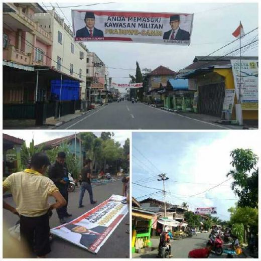 Kabupaten di Riau Ini Banjir Spanduk 'Anda Memasuki Kawasan Militan Prabowo-Sandi'