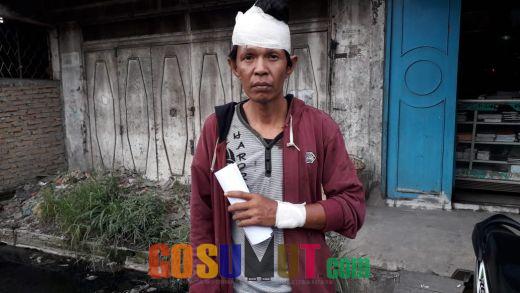 Dibacok OTK, Pedagang Jilbab Datangi Polsek Medan
