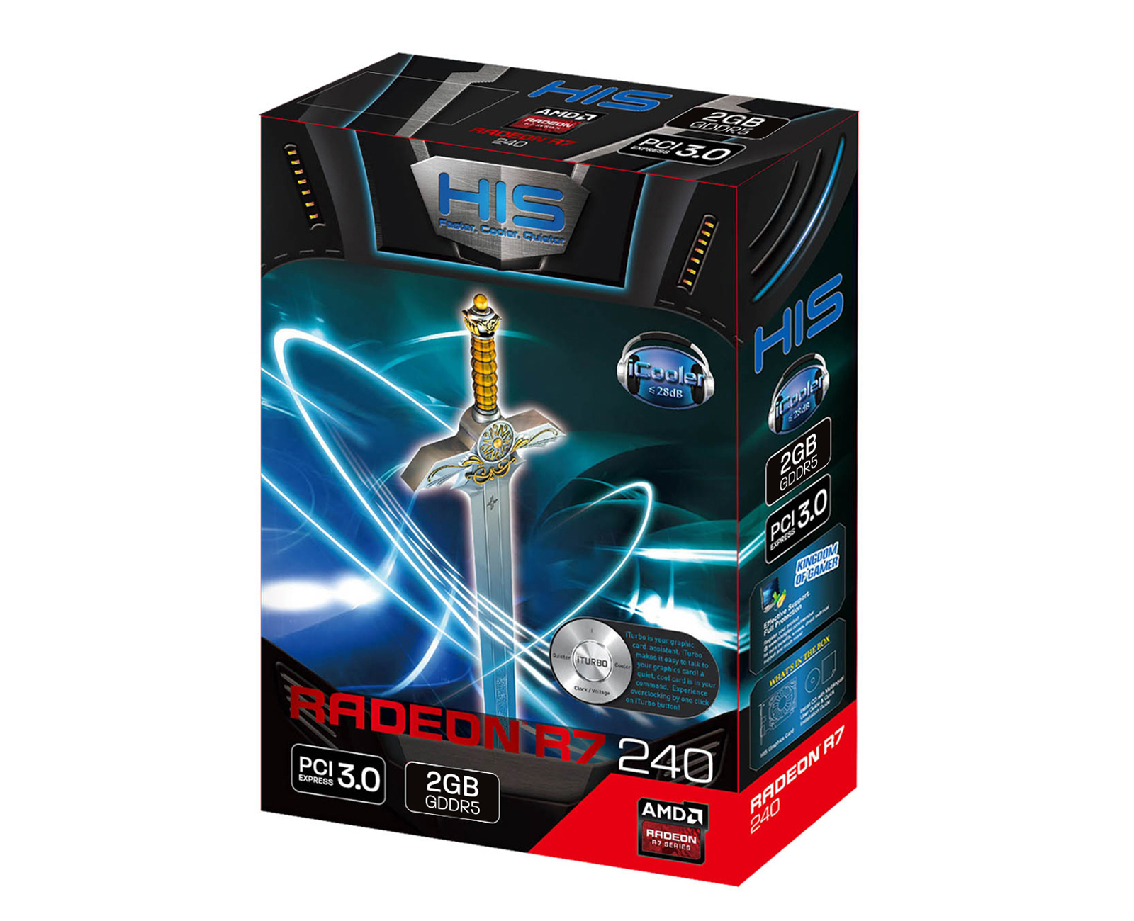 Vga His Radeon r7 240 Gddr5 2gb 128bit