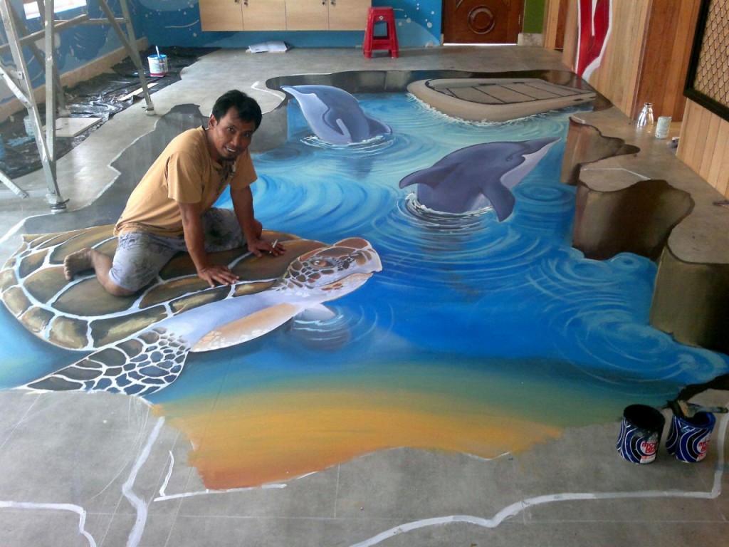 5 Karya Seni Tipuan Mata Trick Art 3D (Trick Eye Art 3D) Paling Keren di Indonesia 