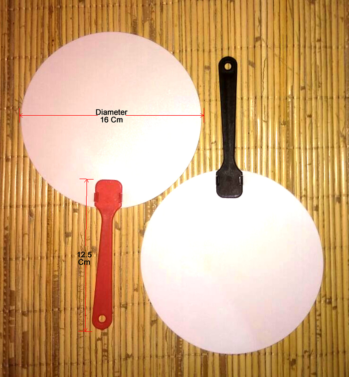 Kipas Plastik Polos Bulat dan Oval
