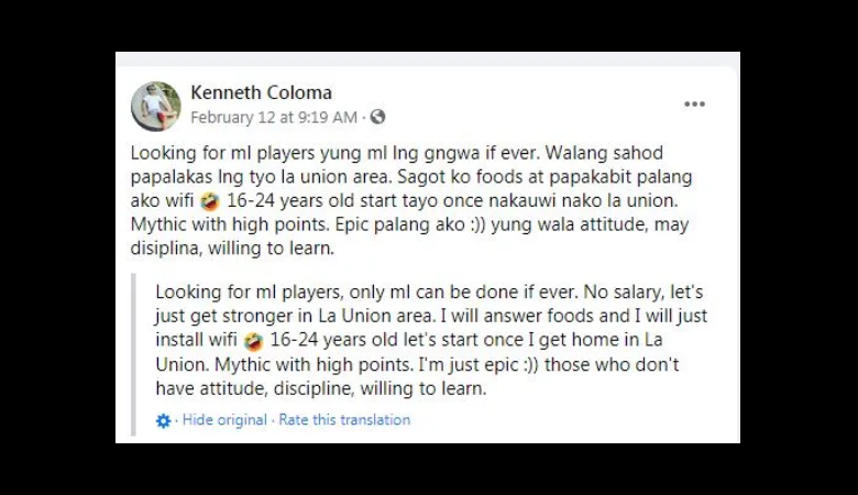 Pindah ke Game MLBB, Pro Player Filipina Ini Jual Akun Dota 2 Miliknya!