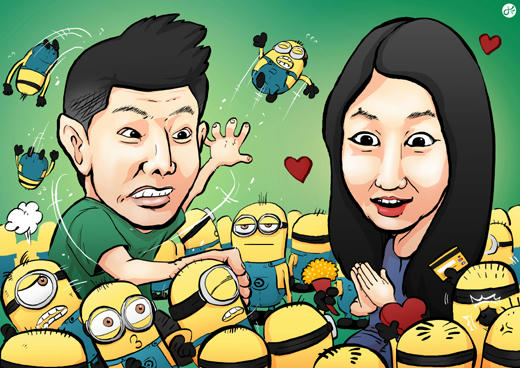 JASA KARIKATUR, UNTUK ULTAH, WEDDING, UCAPAN-SELAMAT, DAN MOMEN PERAYAAN LAINNYA:D