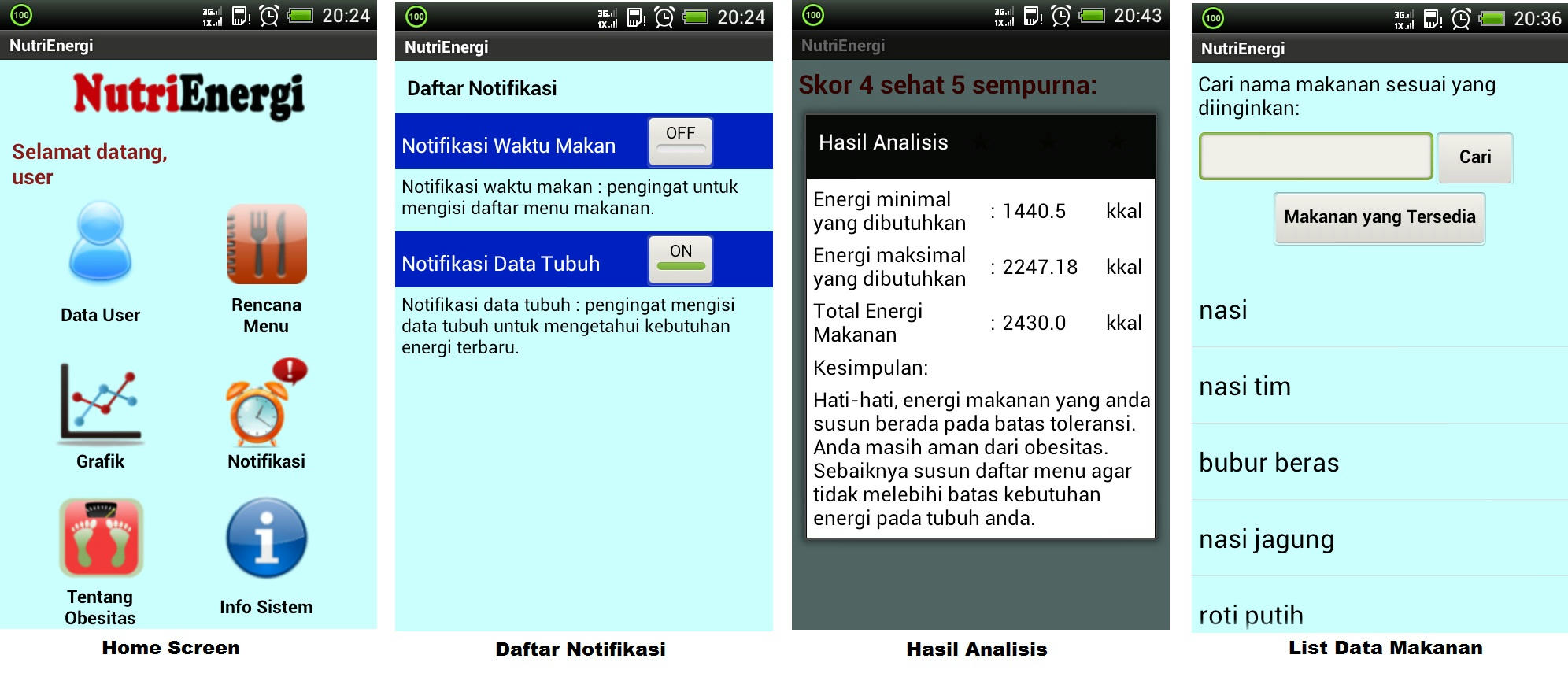 &#91;Share Aplikasi&#93; NutriEnergi Aplikasi untuk mengatur Kalori