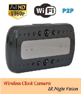 Desk-Clock Wifi Spy Camera (support iPad/iPhone & Android)