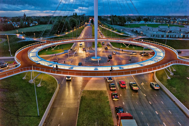 Hovenring, Jembatan Penyebrangan Khusus Sepeda Pertama di Dunia