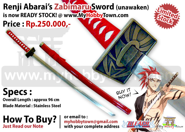 BLEACH ANIME SWORDS (Replika ukuran sebenarnya)