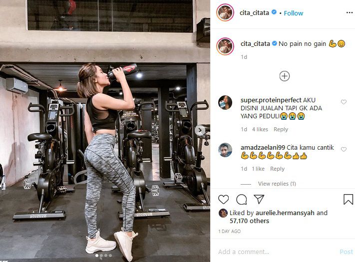 5 Potret Seru Cita Citata saat Nge-Gym, Ingatkan untuk Selalu Fit!