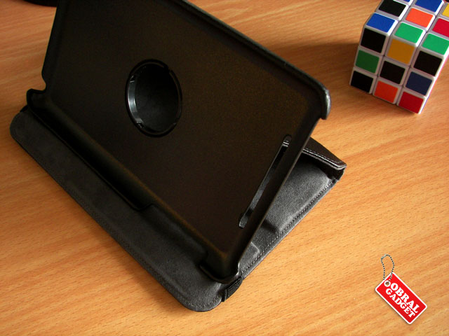 Anti Gores Glare Silicon Soft Jelly Case Leather Flip Portfolio Rotary Google Nexus 7