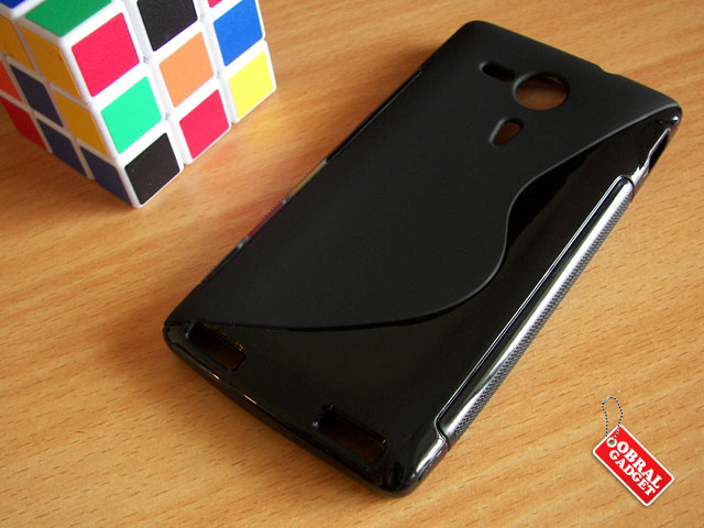 Soft Silicon Jelly Hard Leather Flip Case Cover Sony Xperia C E M L SP Neo-L Miro