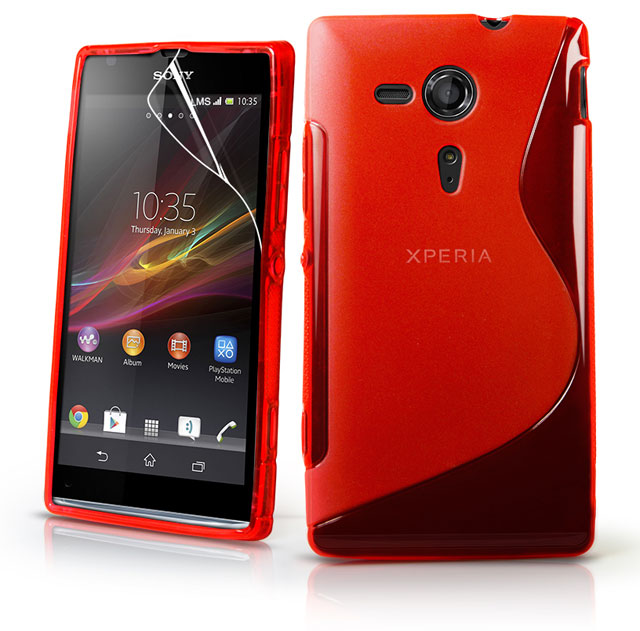 Soft Silicon Jelly Hard Leather Flip Case Cover Sony Xperia C E M L SP Neo-L Miro