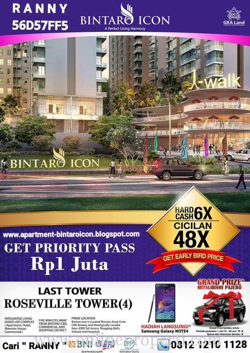 Bintaro Icon, Apartemen, Condotel, Mansion House di Bintaro MP108