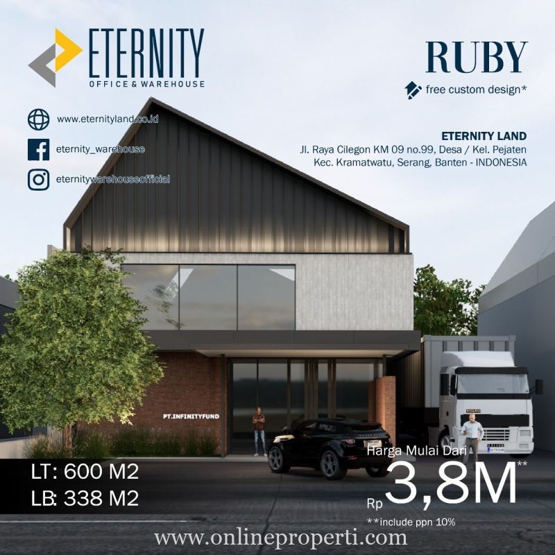 Eternity Warehouse & Office Modern di Jl Raya Serang-Cilegon MD816