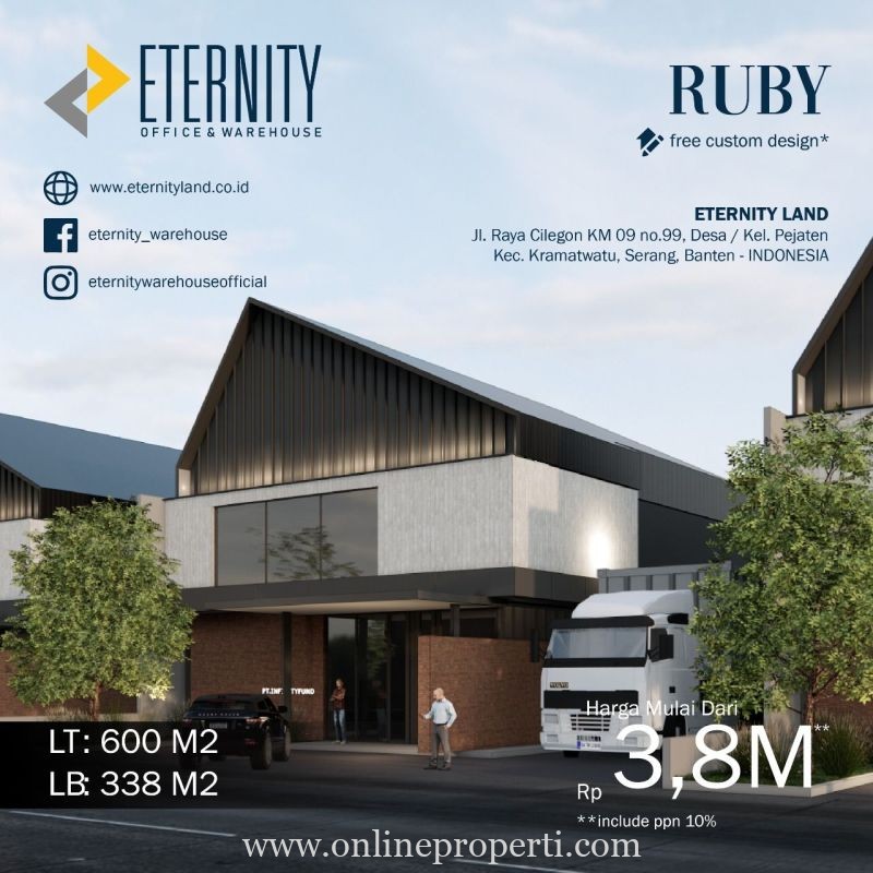 Eternity Warehouse & Office Modern di Jl Raya Serang-Cilegon MD816