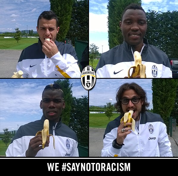 Foto - foto tokoh dunia makan pisang anti rasisme