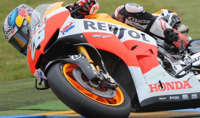 Rossi terjatuh, Lorenzo jauh di belakang dan Pedrosa Menangi Balapan di Le Mans