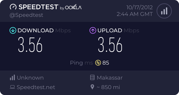 [SPEEDTEST] Hasil speedtest ISP Indonesia !
