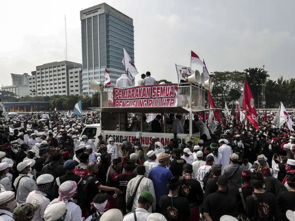 PA 212 Ancam Duduki DPR Saat Demo RUU HIP Jilid 2