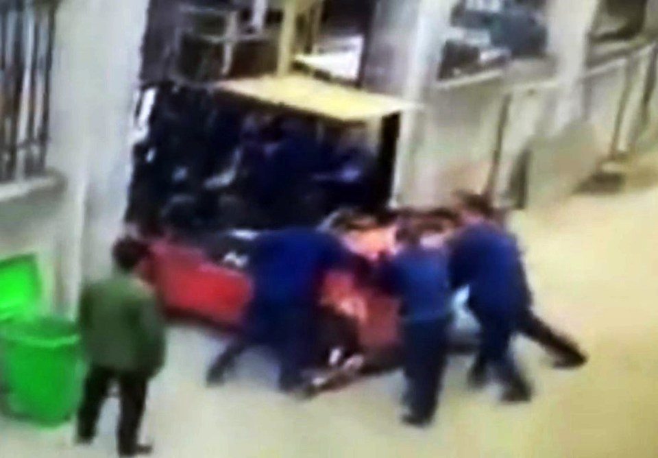  FACTORY TRAGEDY Horrific moment factory worker is crushed to death after