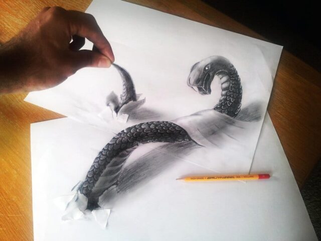 Gambar Ilusi 3d yang Memukau Mata (3D Anamorphic Painting)