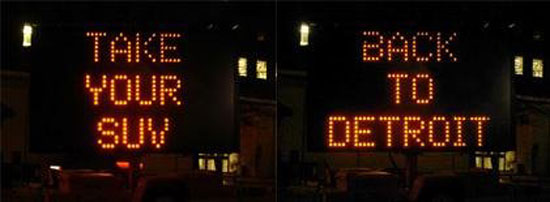 Unik , aksi Hacker Retas Papan Rambu-rambu lalu lintas