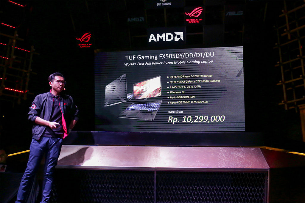 ASUS TUF FX505, Laptop Gaming Pertama dengan AMD Ryzen Mobile Gen 2 Seri 3000