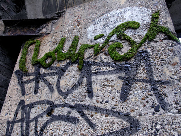 MOSS GRAFFITI,Seni Graffiti yang Terbuat dari Lumut !