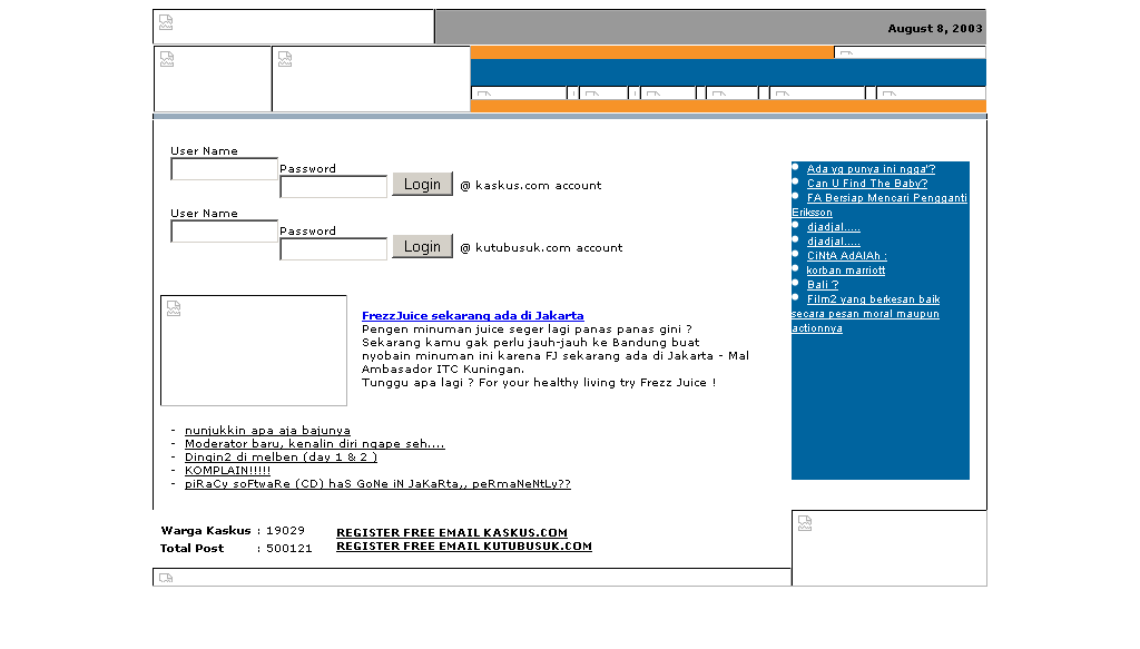 Evolusi KASKUS dari tahun 1999 - 2012