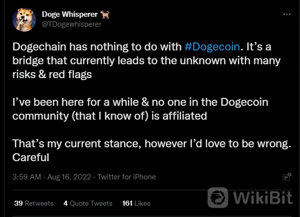 Hati-hati! Situs yang Berpotensi Penipuan &quot;Dogechain&quot; Di Jaringan Ethereum