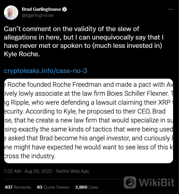 Brad Garlinghouse Menghadapi Tuduhan Keterlibatannya Dalam Scam