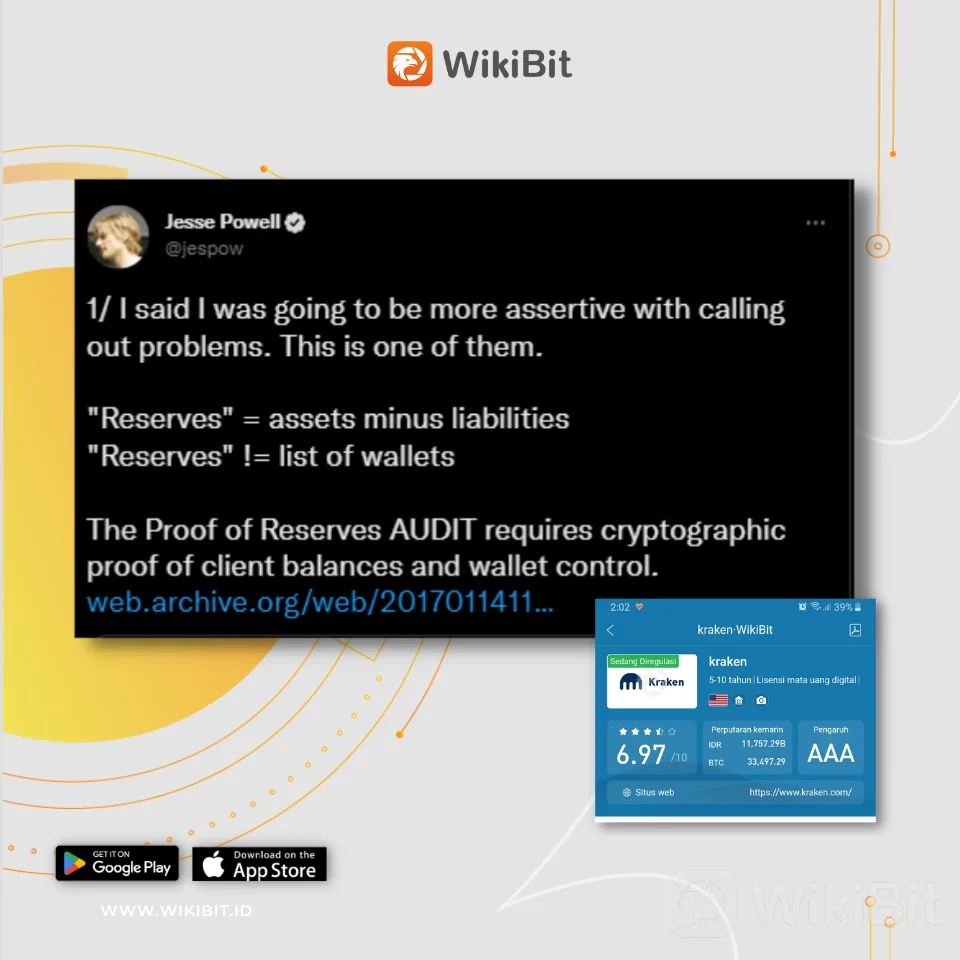 CEO Kraken: Bukti Cadangan Binance, 'Misrepresentasi yang Disengaja'