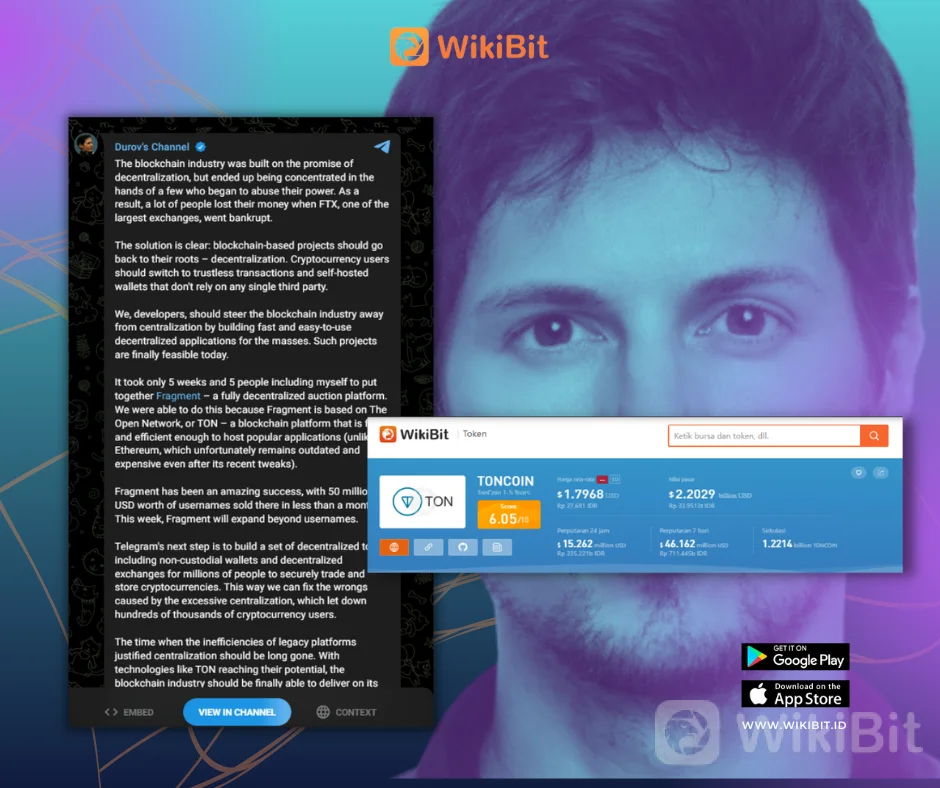 Kemarin CEO Telegram Menentang Crypto Yang Sentralisasi | Rencanakan Dompet Sendiri?