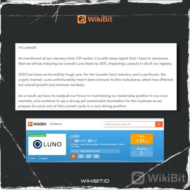 35% Karyawan Bursa Crypto Luno Di PHK