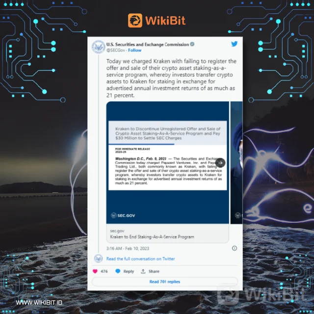 Kraken Mengakhiri Layanan Crypto-Stakingnya di AS