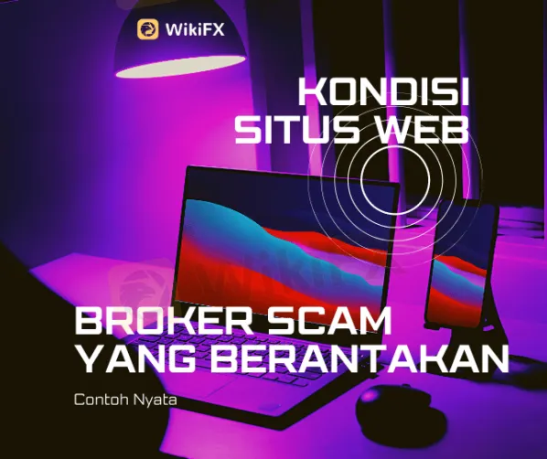 Contoh Nyata: Kondisi Situs Web Broker Scam Yang Berantakan